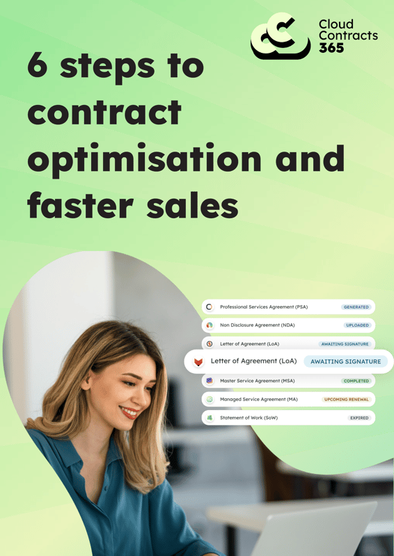 E-Book - 6 Steps to Contract Optimisation and Faster Sales-Cover